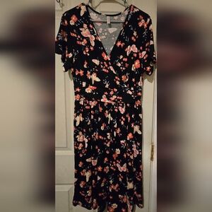 Buttefly Floral Print Dress